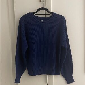NWT GAP Navy Knit 100% Cotton Sweater S